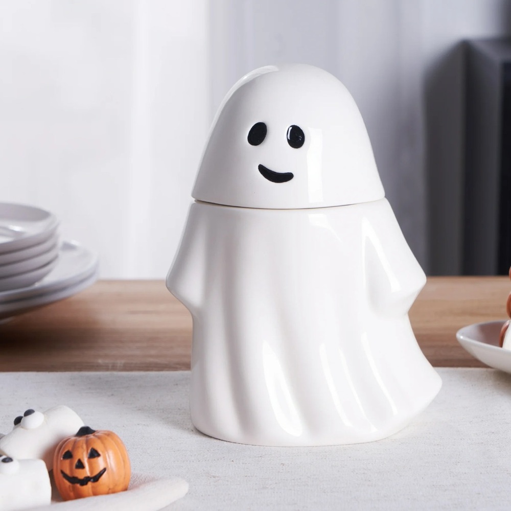 White Ghost Ceramic Jar